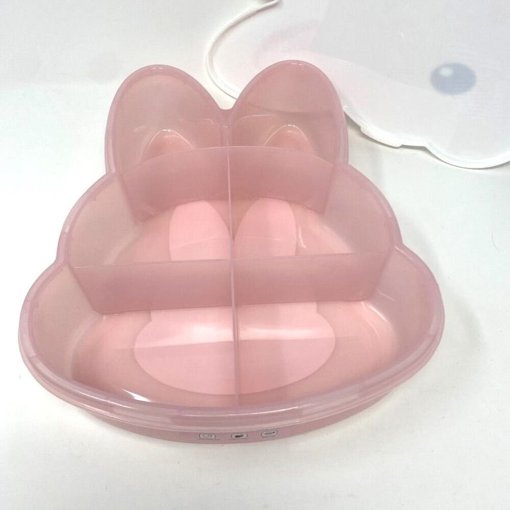 Cook With Color Bunny Divided Snack Box Food Storage Container Pink Easter - Picture 6 of 10